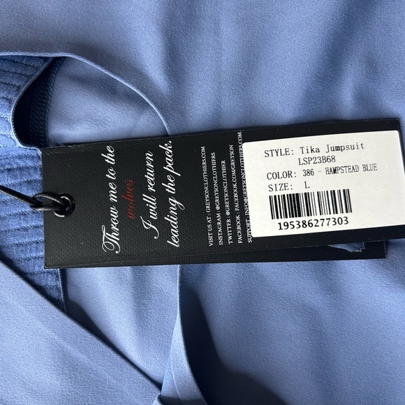 Greyson Tika Jumpsuit Hampstead Blue Size Large NWT - Picture 8 of 8